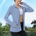 thumbnail image 2 of Pitauce Womens Lightweight Zip Up Hoodies Sun Shirts Long Sleeve Rush Guard UPF 50+ Sun Protection Hooded Jacket Outdoor Hiking Running Athletic Sunscreen Shirt with Zipped Pocket, 2 of 8