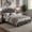 Charcoal, variant on iNSPIRE Q Altha Queen Boucle Platform Bed with LED Flower Headboard, Cream