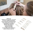 thumbnail image 4 of Clips de Pelo de Perlas, Elegante Compacto 13 Piezas Delicadas Decorativas Decorativas Duradera Clip de Cabello de Perla Falso para Bailes para La Fiesta, 4 of 7
