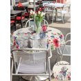 thumbnail image 6 of Outdoor Tablecloth with Umbrella Hole Zipper USA Star Stripes Flag Round Tablecloth 60" Waterproof Outside Table Cloth Red Blue Floral Dogs Patriotic Beige Patio Table Cover Tablecloths for Picnic, 6 of 8