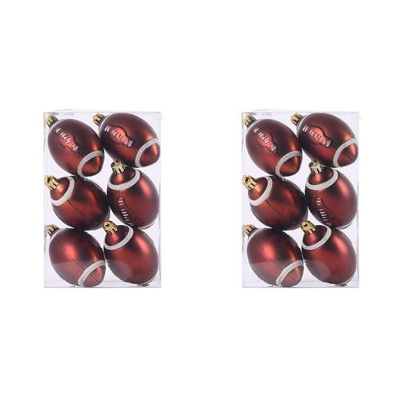 Gmluru Christmas Balls Christmas Tree Decorat 6Cm Christmas Ball Football Baseball Football Basketball Tree Hanging Ball Muti-Color Christmas Ball Ornament