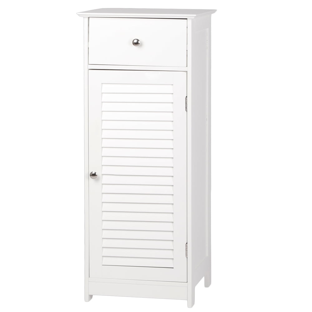 Lowestbest Modern Chest of Drawers, Bathroom Cabinet, Wooden Floor Cabinets, Waterproof and Moisture-Proof Entryway Cabinet Storage Cabinet with One Door & One Drawer, White Lowestbest Modern Chest of Drawers, Bathroom Cabinet, Wooden Floor Cabinets, Waterproof and Moisture-Proof Entryway Cabinet Storage Cabinet with One Door & One Drawer, White