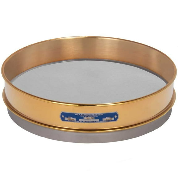 12in Sieve, Brass/Stainless, Intermediate-Height, No.60