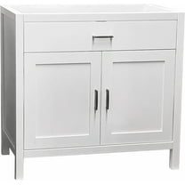 24" White Freestanding Bath Vanity Tip-Out Drawer Sink Cabinet Without Top
