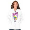 thumbnail image 4 of Urban Smurfette Queen Vibes Cartoon Zip Hoodie Sweatshirt Women Brisco Brands S, 4 of 5