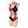 thumbnail image 4 of Disfraz de villano de fantasía para mujer adulta, lencería sexy, traje de baño, ropa de fiesta de carnaval y Halloween, 4 of 5
