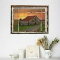 thumbnail image 5 of Rustic Red Barn Canvas Wall Art Barn At Sunset Print Paintings Farmhouse Barn Pictures Modern Home Country Artwork Decor For Living Room Kitchen Bathroom Framed Ready To Hang 12x16 Inch, 5 of 6