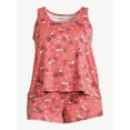 thumbnail image 5 of Joyspun Women's Print Tank Top and Shorts Pajama Set, 2-Piece, Sizes S to 3X, 5 of 6