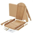 thumbnail image 4 of Aukfa Folding Adirondack Chair Set of 2, Fire Pit Chair for Patio Outdoor - Brown, 4 of 8