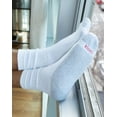 thumbnail image 3 of Hanes Crew Socks 6-Pairs Double Tough Men's Big & Tall Cushioned FreshIQ White sizes 12-14, 3 of 4