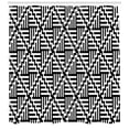 thumbnail image 2 of Abstract Shower Curtain, Formation of Bold Zigzags and Straight Stripes on a Plain Background, Fabric Bathroom Set with Hooks, 69W X 75L Inches Long, Charcoal Grey and White, by Ambesonne, 2 of 2