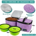 thumbnail image 4 of PetAmi Dog Travel Bag, Travel Pet Bag Organizer, Dog Food Travel Bag with Food Container and Bowls, Dog Travel Supplies Gift Accessories for Weekend Camping, Dog Cat Diaper Bag (Purple, Large), 4 of 6
