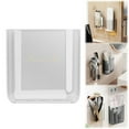 thumbnail image 2 of Bathroom Wall Mounted Storage Box Organizer for Toothbrush Toothpaste Remote Keys Mobile Phones Space Saving Polystyrene Holder, A Storage Box, 2 of 9