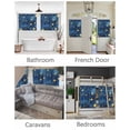 thumbnail image 3 of Blue Starry Sky Short Blackout Curtains 45 Inch Long Star Galaxy Fantasy Romantic Rod Pocket Kitchen Curtains, 2 Panels Thermal Insulated Room Darkening Drapes for Bedroom, 30"W x 45"L, 3 of 5