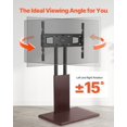 thumbnail image 5 of Universal TV Stand, Table Top TV Stand for 32-70 inch Screens, Swivel and Height Adjustable TV Mount Stand Holds up to 99 lbs with Power Strip, for Living Room, Bedroom, MAX VESA 600 x 400 mm, 5 of 11