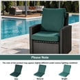 thumbnail image 7 of Goodgoods 21" x 42" Outdoor Dining Chair Cushions, 4-Pack Water & Fade Resistant Patio Cushions with Ties, Dark Green, 7 of 7