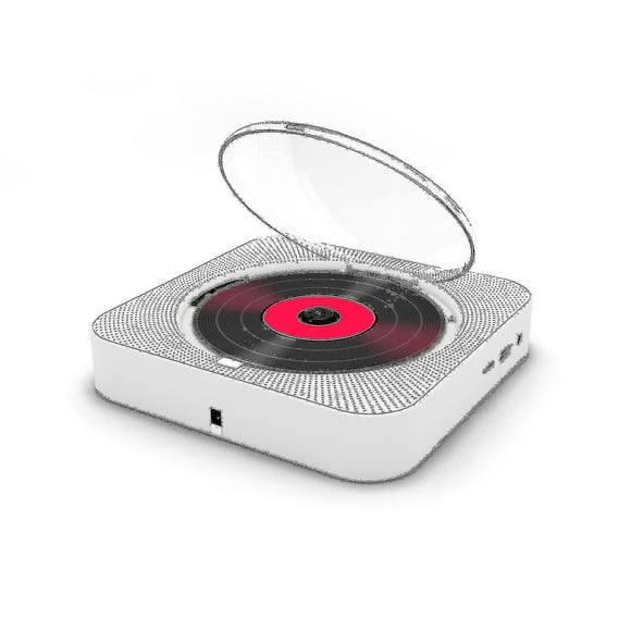 Portable Cd Player Bluetooth Speaker Stereo Cd Players Led Screen Wall Mountable Cd Music Player With Ir Remote Control Fm Radio