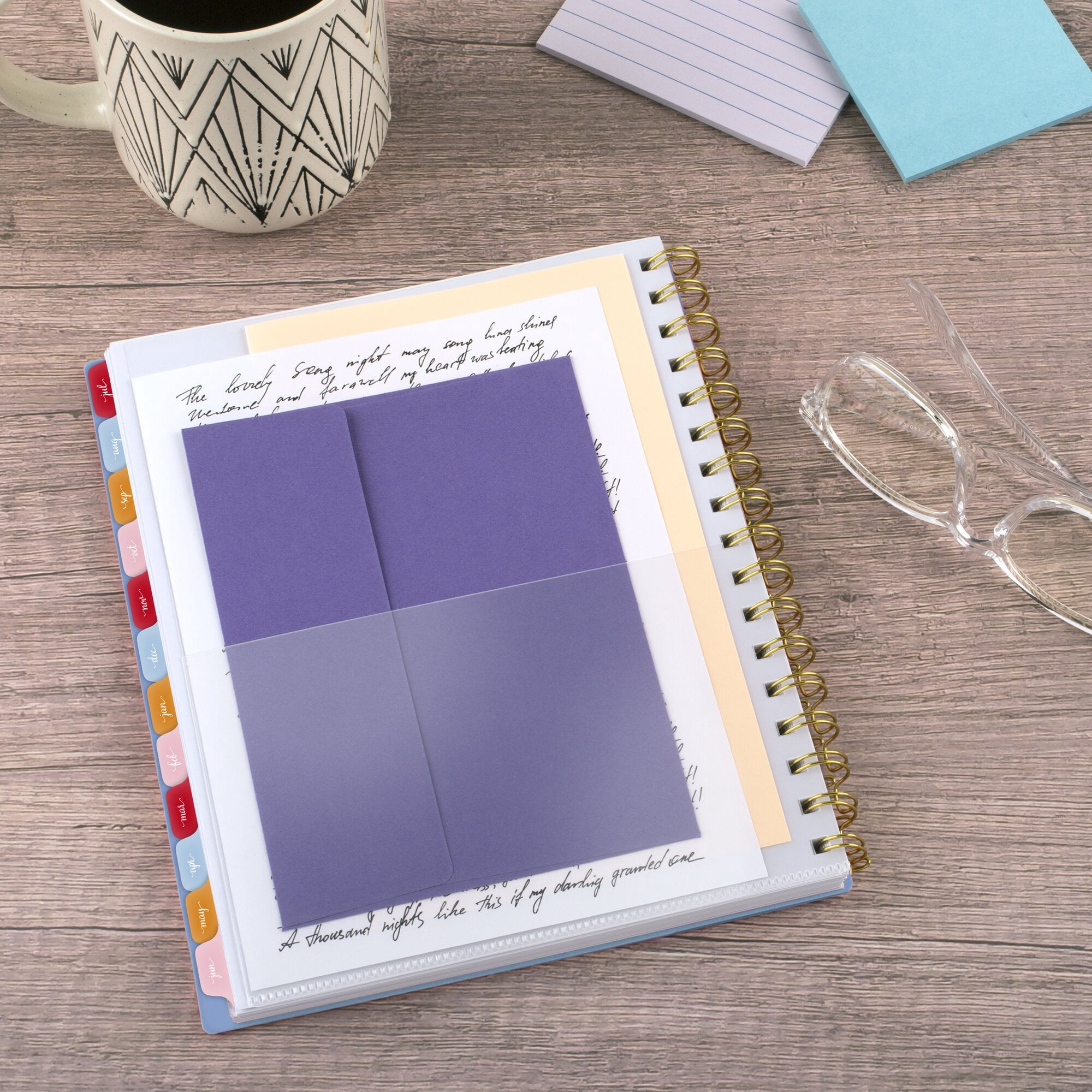 AT-A-GLANCE Harmony Academic 2026-2027 Weekly Monthly Planner Blue Aura Medium 7