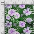 thumbnail image 2 of oneOone Georgette Viscose Green Fabric Leaves & Clover Craft Projects Decor Fabric Printed By The Yard 42 Inch Wide, 2 of 6