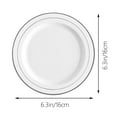 thumbnail image 3 of BallsFHK 10-pack Plastic Plates, Disposable Dinner Plates/salad Plates/dessert Plates, Suitable For Weddings, Parties And Holiday Thanksgiving Day Party Supplies(6in), 3 of 3