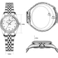 thumbnail image 4 of Bomieux Watches for Woman Classic Quartz Analog Wrist Watch with  Stainless Steel Strap Waterproof Wristwatch Christmas Gift for Woman, 4 of 8