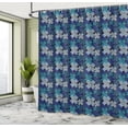 thumbnail image 4 of Ambesonne Bohemian Shower Curtain, Ethnic Geometric Lines Art, 69"Wx75"L, Sea Blue and Dark Seafoam, 4 of 4
