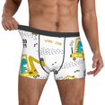 thumbnail image 2 of Kdxio Men's Boxer Briefs with Dinosaur on Excavator Print - Comfortable and Breathable Underwear for Everyday Wear, 2 of 7