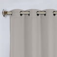 thumbnail image 2 of Superior Blackout Solid Light Filtering Grommet Curtain Panel Set, 46" x 96", Chrome, 2 of 13