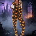 thumbnail image 2 of Brqkzdu 2 Piece Womens Halloween Pajamas Sets Long Sleeve Collar Button Down Pj and Pajama Pants Loose Comfy Nightwear Sets, 2 of 8