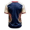 thumbnail image 4 of Zimjoy Mexico Soccer Jersey T-Shirt for Men 2026 World Soccer Game National Team 2D Graphic V Neck Short Sleeve Tee Navy M, 4 of 5