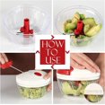 thumbnail image 5 of Manual Vegetable Chopper Garlic Grinder, hand Food Processor, Portable Speed Mincer for Veggies, Onion, Garlic, Ginger, Fruits, Nuts, Herbs etc, 2 Cup, White with Red Pull Cord, 5 of 12