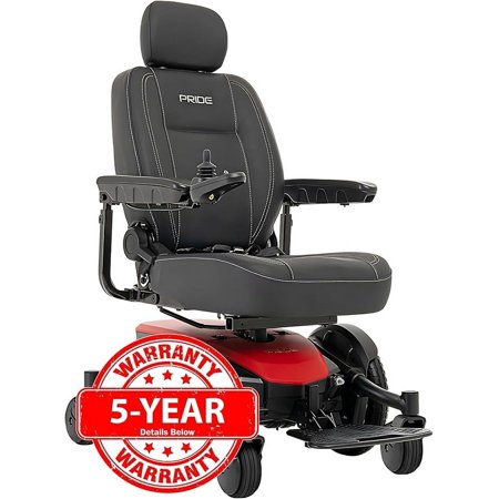 Pride Mobility Jazzy EVO 613 Li Group 2 Power Chair, Red, 16"x16"-18"