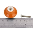 thumbnail image 3 of 5pcs Durable Round Ceramic Kitchen Cupboard Cabinet Drawer Door Knobs Pull Handles - Size S (Orange), 3 of 5