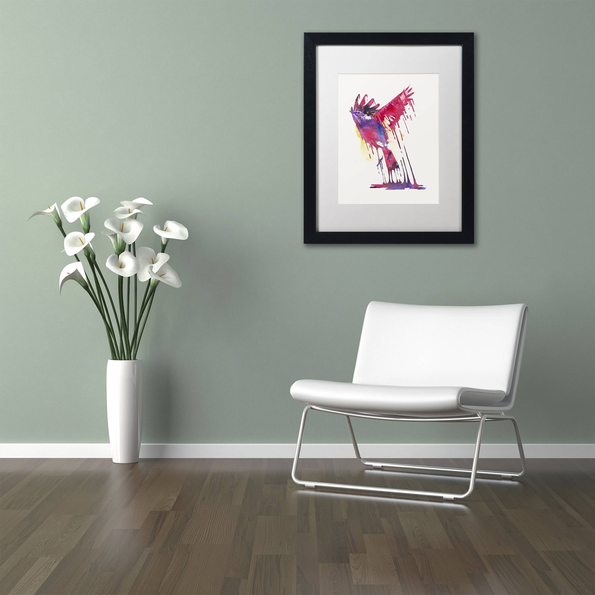 Trademark Fine Art 'The Great Emerge' Canvas Art by Robert Farkas, White Matte, Black Frame