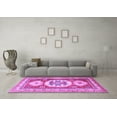 thumbnail image 3 of Ahgly Company Indoor Square Geometric Purple Traditional Area Rugs, 4' Square, 3 of 4