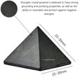 thumbnail image 4 of Shungite Crystal Pyramid 1" Inch, 4 of 6