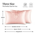 thumbnail image 4 of Astarin Satin Silk Pillowcase for Hair, Cream King Size silk pillow, Satin Pillow Covers 2 Pack with Envelope Closure, 20x36 Inches, 4 of 7