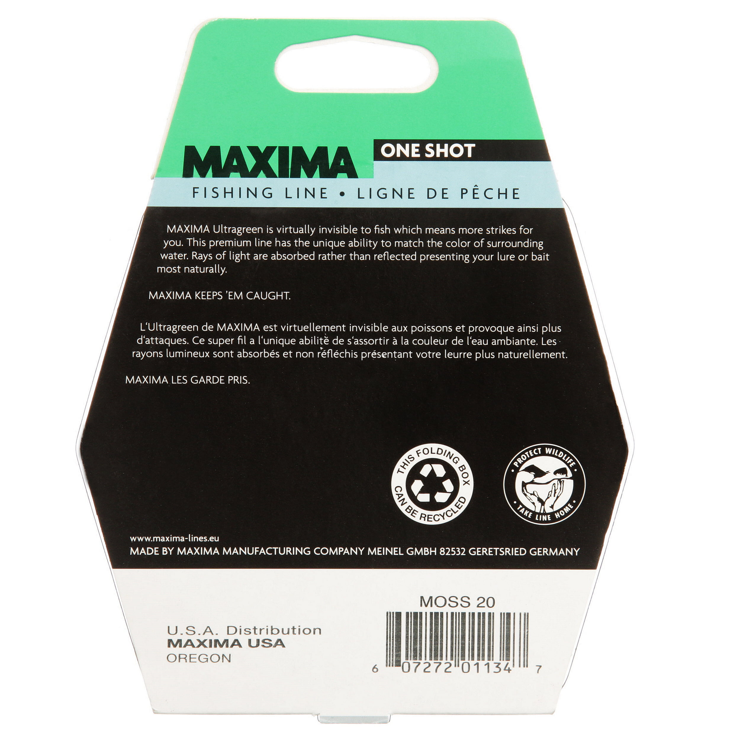 Maxima Ultragreen One Shot Spool 30lb 250yds 