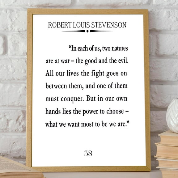 Kna Prints - Recovery Quote Addiction Recovery Wall Decor By Robert Louis Stevenson Framed Poster, Inspirational Wall Art Sobriety Gifts For Men & Women, UNFRAMED-8x12