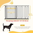 thumbnail image 3 of PawHut 30"- 57" Extra Wide Dog Gate with Double Locking System Black, 3 of 10