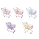 thumbnail image 5 of Inteprter Mini carrito de compras, carro de mano de mesa, supermercado, juguetes maravillosos para niños, adornos artesanales de simulación, Decoración del hogar rosa mixto, 5 of 6