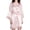 Pink, variant on Women's Satin Robe Kimono Bathrobe Loungewear Soft Lace Light Summer Pure Robes Silk Navy One Size