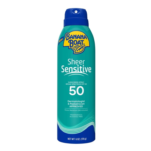 Protector solar en spray Banana Boat Sheer Sensitive SPF 50 170 g