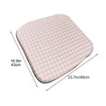 thumbnail image 3 of Kugisaki Thicken Chair Cushion Solid Color, Kitchen Office Table Chair Pads with Ties, Non Slip Backing, Seat Cushion for Dining Room,Bar,Patio Chairs, 15.7x16.9In, 3 of 7