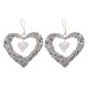 thumbnail image 1 of 2pcs Heart Shape Wicker Woven Decorations Double Heart Rattan Woven Decor, 1 of 4