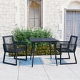 thumbnail image 2 of vidaXL Patio Dining Set PVC Rattan Black Seating 3/5/7/9 Piece Multi Sizes, 2 of 17