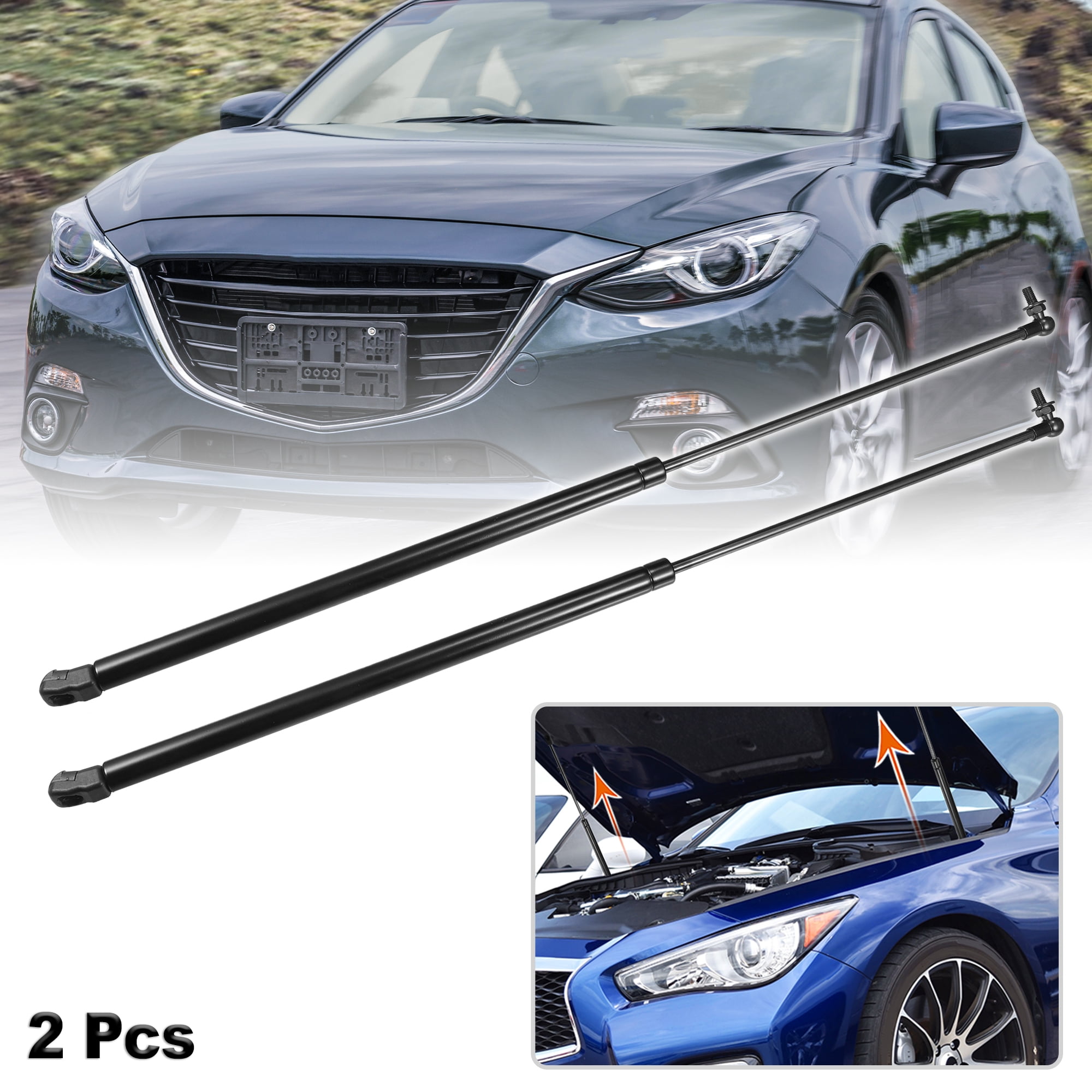 Unique Bargains 2Pcs Front Hood Lift Supports Struts for Mazda 3 Axela BL 2009-2013