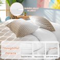 thumbnail image 2 of 3 Piece Brown Ombre Stripe Duvet Cover Set Queen Size,Microfiber Comforter/Quilt Cover with Corner Ties and 2 Pillowcases,Modern Abstract Art Gradient Striped All Season Bedding with Zipper Closure, 2 of 8