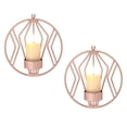 thumbnail image 1 of 2 candelabros de pared para velas de pilar pequeñas, portavelas de metal, decoraciones de pared para baño, patio, sala de estar, 1 of 8
