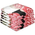 thumbnail image 5 of Pink Flowers Dish Towels Set of 6, Black White Stripes Washable Tea Towels Dishcloths Lint-Free 18x28 Inch Fast Drying for Kitchen Restaurant Bar Clean, 5 of 5
